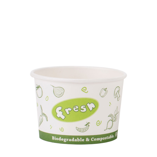 16oz compostable paper soup cups